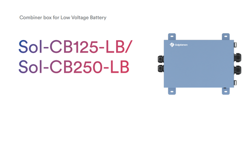 LV battery Combiner box for 5kw,6kw inverter SOL-CB125-LB ( CB00100-30-10P)